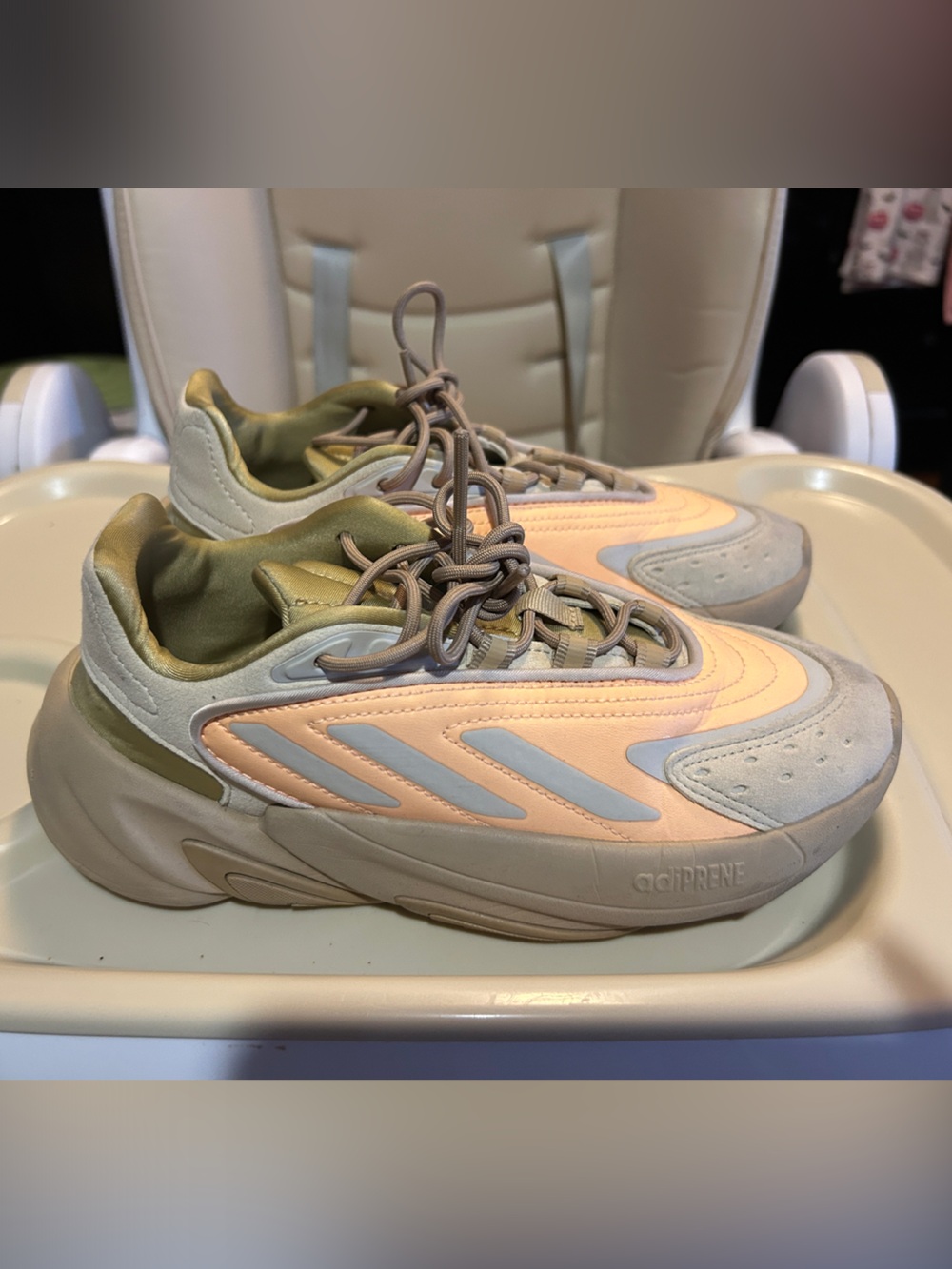 adidas Women's Sneakers in Peach and Olive